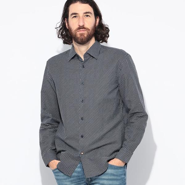 hugo boss 長袖シャツ　(41A) HUGO BOSS (ヒューゴボス) オックス 長袖 ドレスシャツ SLIMFIT