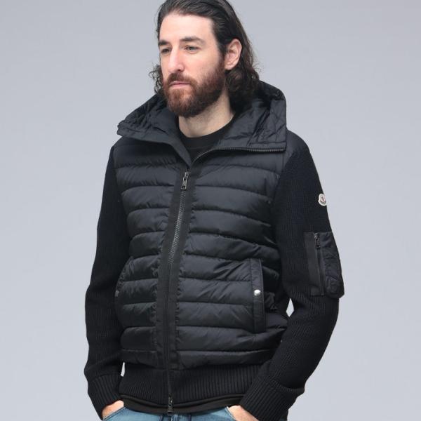 REN出品　MONCLER ダウン MONCLER（モンクレール） フード フロントダウン フルジップ ニット