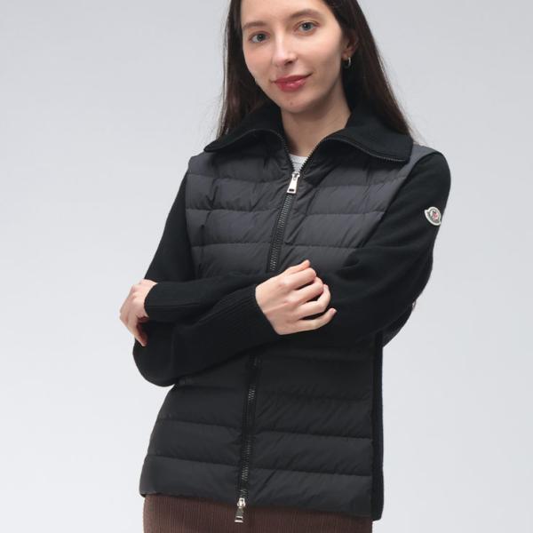 MONCLER ナイロンニットジャケット MONCLER（モンクレール） レディース ジャケット ロゴ フロントダウン