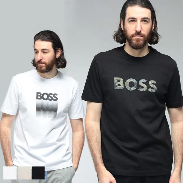 HUGO BOSS（ヒューゴ・ボス） メンズ Tシャツ 半袖 ロゴ プリント
