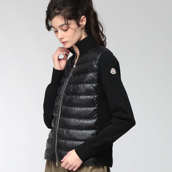 モンクレール レディース ジャケット MONCLER スタンドカラー ニットダウンジャケット フルジップ MCL9B00036M1113 ブランド アウター 防寒 秋 冬