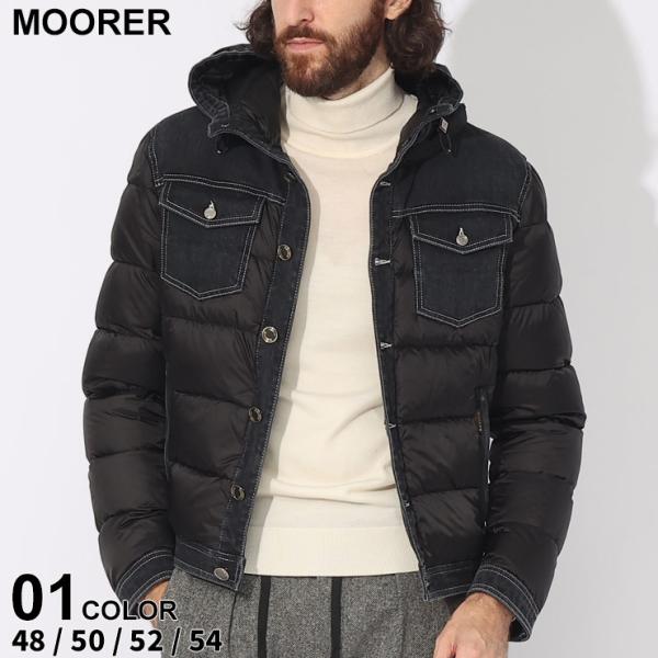 MOORER ムーレーフード付き ダウンジャケット MOORER（ムーレー） ダウンジャケット メンズ ダウン デニム
