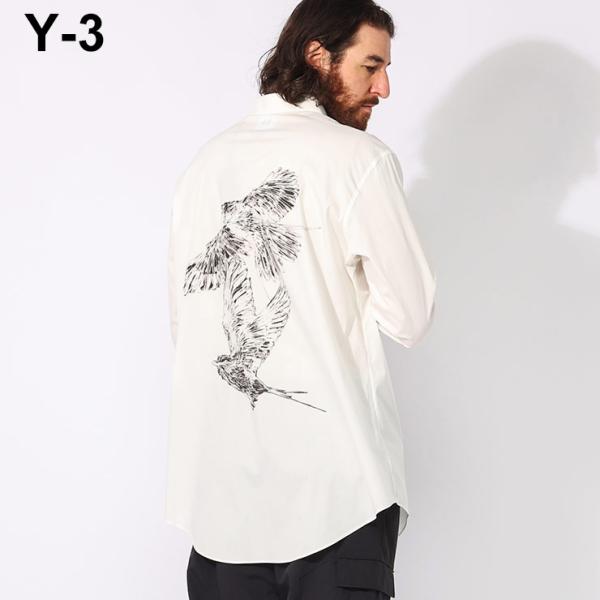 Y-3 ワイスリー ストレッチ コットン グラフィックプリント 長袖