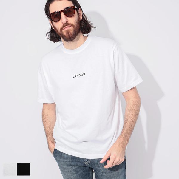 LARDINI（ラルディーニ） 半袖 Tシャツ メンズ ゴシックロゴ クルー