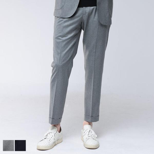 バルバ  メンズ BARBA フランネル ストレッチ ワンタック パンツ BARROMA51001
