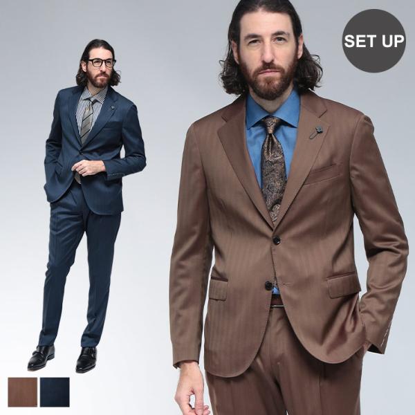 LARDINI（ラルディーニ） スーツ メンズ シングル ノータック ビジネス