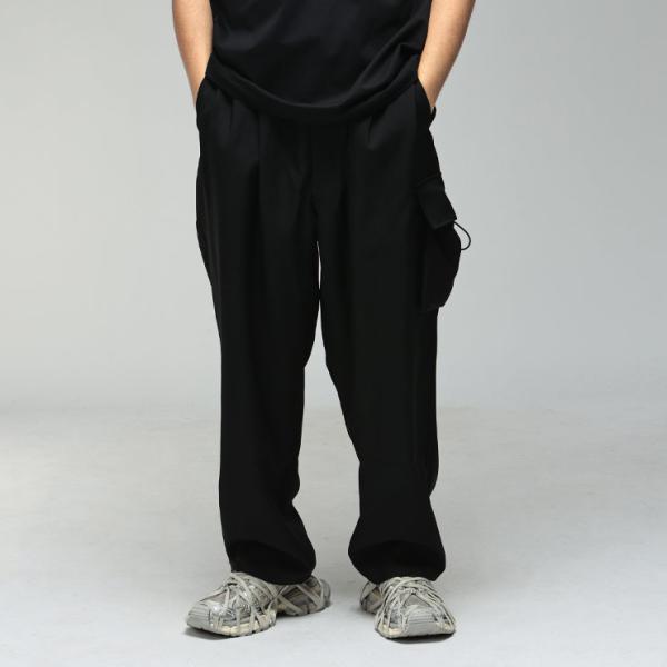 ワイスリー メンズ カーゴパンツ Y-3 ウエストコード ポケット ワイド