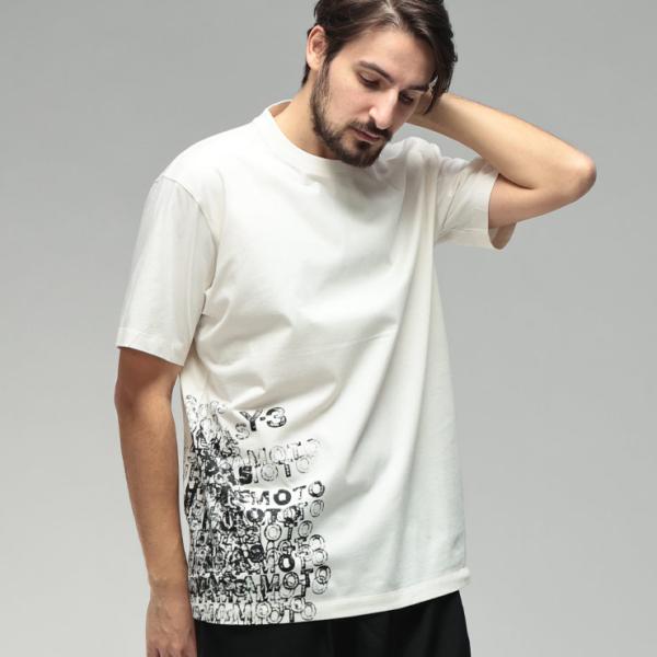 ワイスリー メンズ Tシャツ 半袖 Y-3 ロゴ グラフィックプリント クルーネック コットン カットソー Y3KR2224 ブランド トップス ホワイト