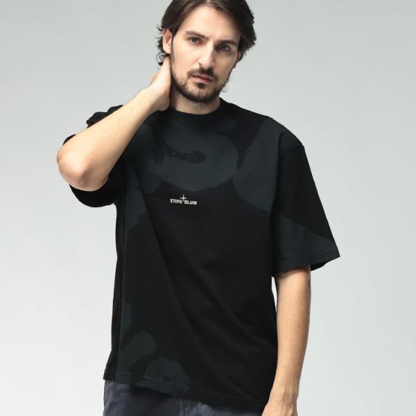 ストーンアイランド STONE ISLAND メンズ Tシャツ 半袖 SI2100002S0365コットン100％ バックロゴプリント クルーネック カットソー ブランド トップス