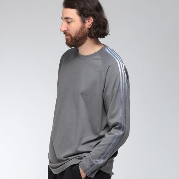 ワイスリー メンズ Tシャツ Y-3 長袖 グラデーション3ストライプ オーバーシルエット ロングスリーブ カットソー OVS GRD 3S LS T Y3KU2194 ブランド トップス
