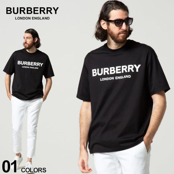 バーバリー Tシャツ メンズ BURBERRY ロゴプリント クルーネック 半袖 Tシャツ BB8026016