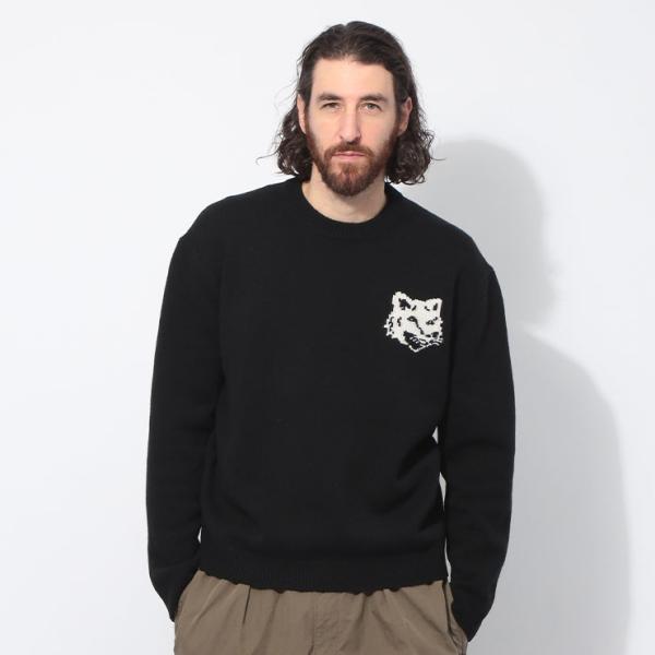 MAISON KITSUNE メゾンキツネ ウール クルーネック セーター MAISON KITSUNE メゾンキツネ ウール クルーネック セーター