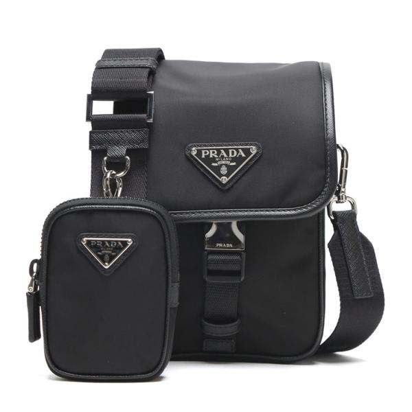 PRADA プラダ Re-Nylon ミニポーチ付き ショルダーバッグ メンズ