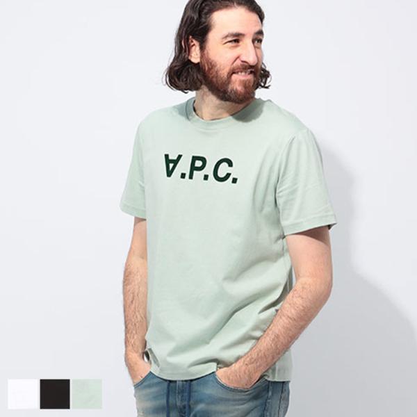 A.P.C.（アーペーセー） フロッキー ロゴ クルーネック 半袖 Tシャツ