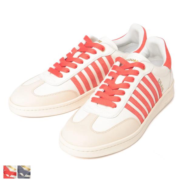 【極美品】DSQUARED2 ディースクエアード ローカットスニーカー 42 DSQUARED2（ディースクエアード） ワンポイントロゴ レザー ローカット