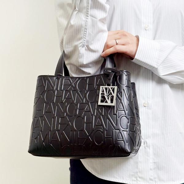 【BIGお買い物ラリー★30%OFFセール中】アルマーニ ARMANI ハンドバッグ ゴールド×ブラック レディース 中古 ARMANI EXCHANGE アルマーニ エクスチェンジ トートバッグ レディース