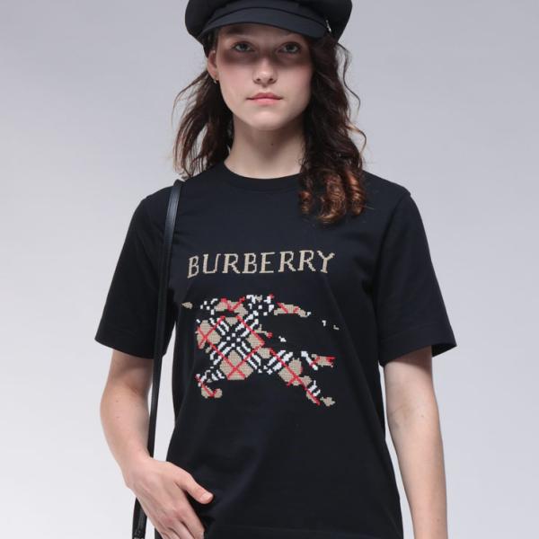 BURBERRY（バーバリー） クロスステッチロゴ クルーネック 半袖 T