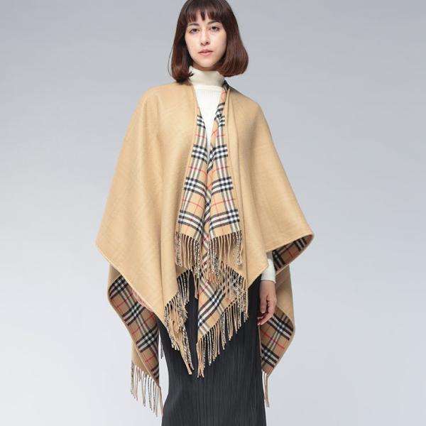 BURBERRY（バーバリー） ウール100％ リバーシブル チェック＆無地