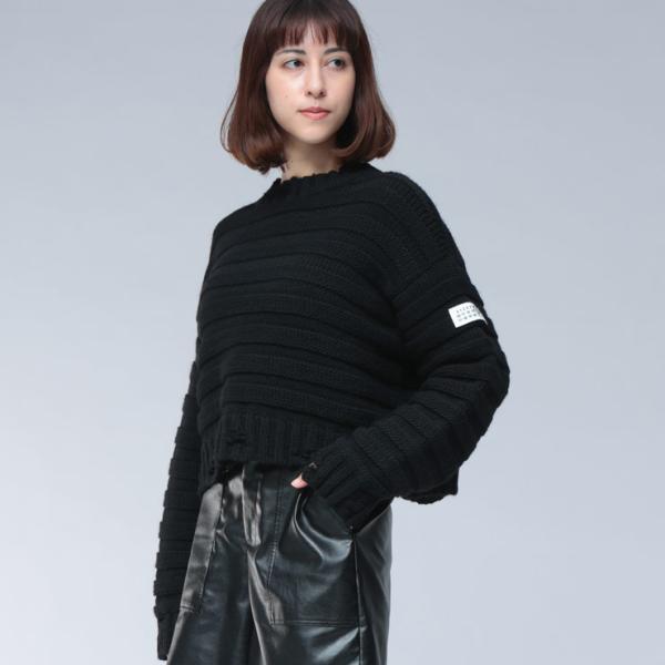 MM6 クロップドロゴニット　マルジェラ　オフショル ニット MM6 クロップドロゴニット マルジェラ オフショル ニット