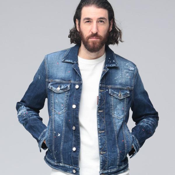 DSQUARED2 ディースクエアード　ペイント　デニムジャケット DSQUARED2（ディースクエアード） ペイント フルボタン デニム