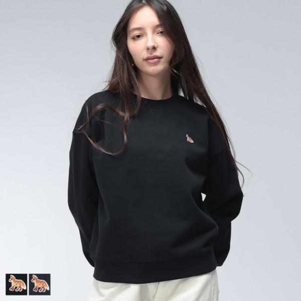 MAISON KITSUNÉ ❣️トレーナーブラック MAISON KITSUNE（メゾン キツネ） トレーナー レディース ベイビー