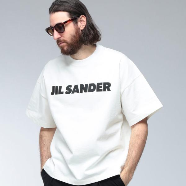JIL SANDERロゴプリントビッグシルエット半袖TシャツL zen_7687201137