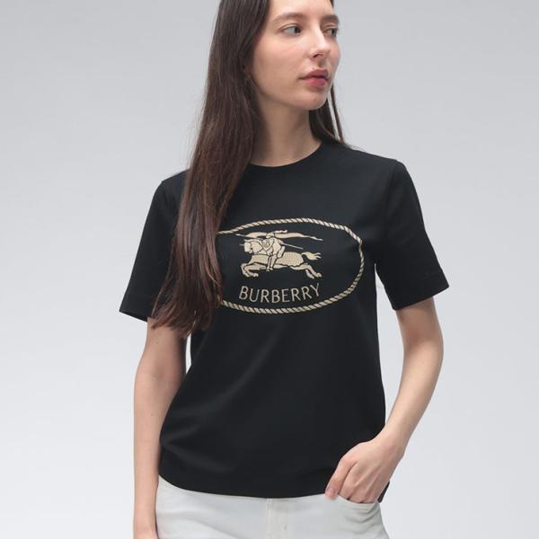 BURBERRY（バーバリー） レディース Tシャツ 半袖 ロゴ 刺繍 ナイト