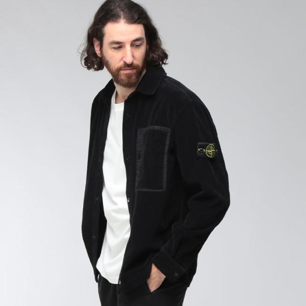 ストーンアイランド メンズ シャツ STONE ISLAND 長袖 コーデュロイ チェストポケット スナップボタン オーバーワークシャツ SI1200016S0212 ブランド トップス