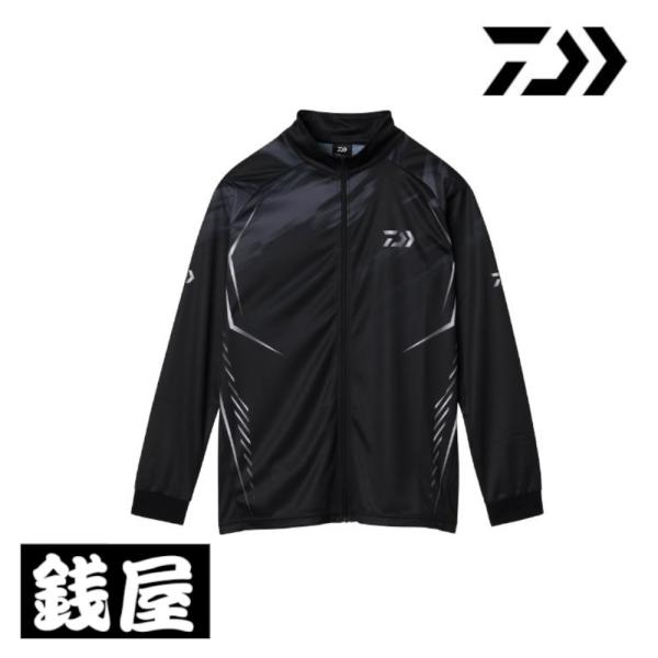 DAIWA　 ロングスリーブフルジップシャツ　3XL【新品】釣り　ウェア DAIWA（ダイワ） DE-7524 ロングスリーブ ドライシャツ ブラック XL