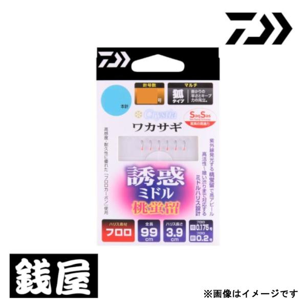●アイテム：クリスティアワカサギSS誘惑ミドル 桃蛍留 M4本-1.0●全長(cm)：59●ハリス号数：0.175●幹糸(号)：0.2●幹糸長さ(cm)：7/15/7●タイプ：誘惑/ミドル/桃蛍留●ハリス長さ(cm)：3.9●フックタイプ：...