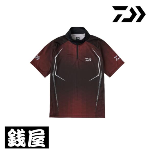 DAIWA（ダイワ） ショートスリーブハーフジップシャツ DE-7625 レッド