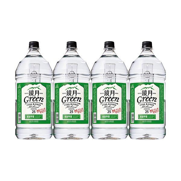 サントリー 鏡月Green グリーン 25度 4L ペット 4000ml×4本 1ケース u