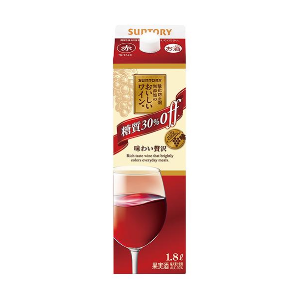 サントリー 酸化防止剤無添加のおいしいワイン。糖質30％オフ 赤 ペット(720ml)