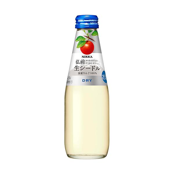 アサヒ ニッカ弘前 生シードル ドライ 200ml×24本 u-yu : 酒のZenjin