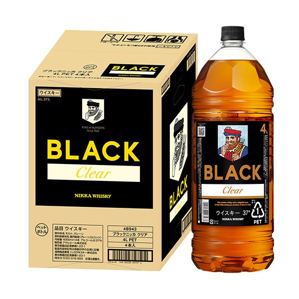 ブラックニッカクリア 4L ペットボトル 4000ml×4本 1ケース ブレン