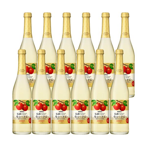 アサヒ ニッカ弘前 生シードル スイート 500ml×12本 1ケース u-yu