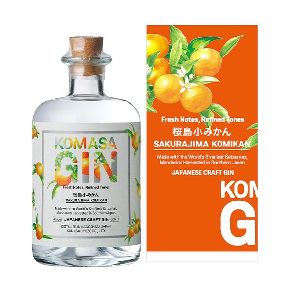 他サイト： 小正醸造 KOMASA GIN 桜島小みかん 500ml 箱入 ジャパニーズクラフトジン u-yuの商品画像