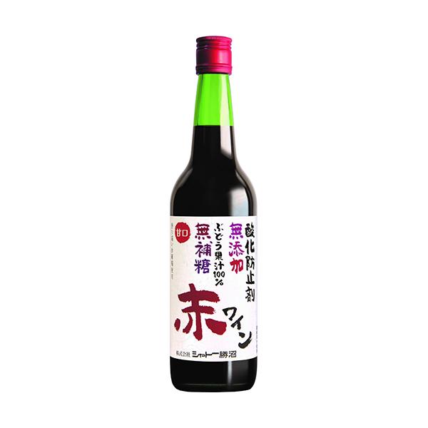 シャトー勝沼 無添加無補糖赤ワイン 甘口 600ml×12本 u-yu