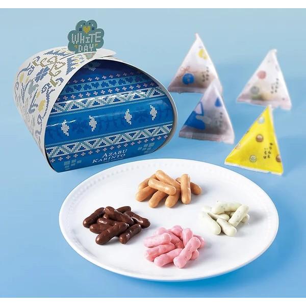 内容  4種×各2袋賞味期間  製造日より約3ヶ月程度箱サイズ  縦12.5×横13.5×高さ14.0(cm)アルコール  不使用ミルク・ホワイト・苺・ロイヤルミルクティーの４種類のチョコレートを纏ったショコラかりんとを、それぞれ食べきりサ...