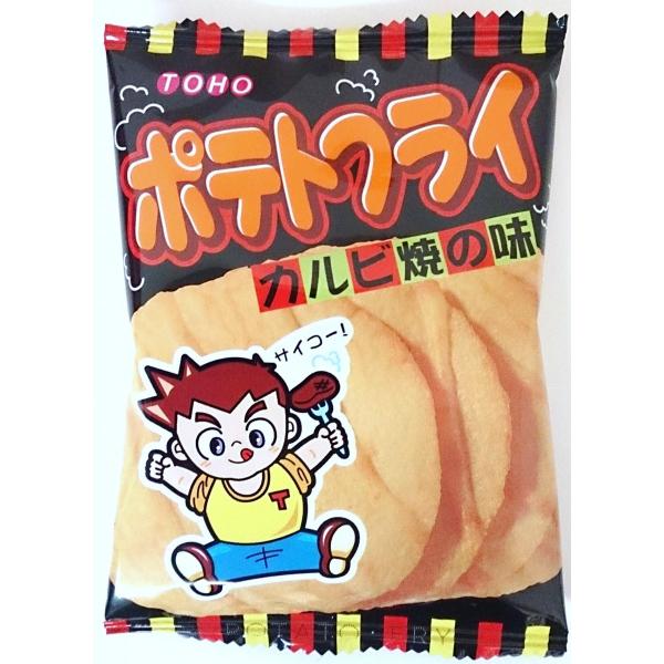他サイト： ポテトフライ　カルビ焼の味　4枚×20袋入　1BOX　東豊製菓(株)　【数量24BOXまで送料１個口料金でお届けが可能です】の商品画像