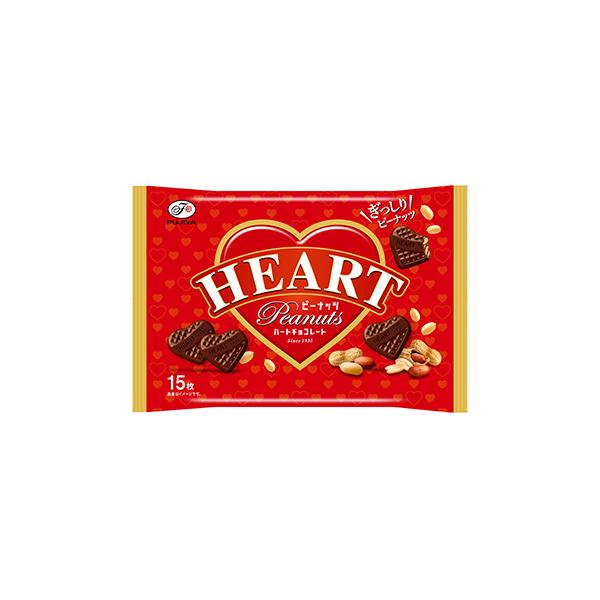 不二家 ハートチョコレートピーナッツ 15枚入 1袋 （株）不二家