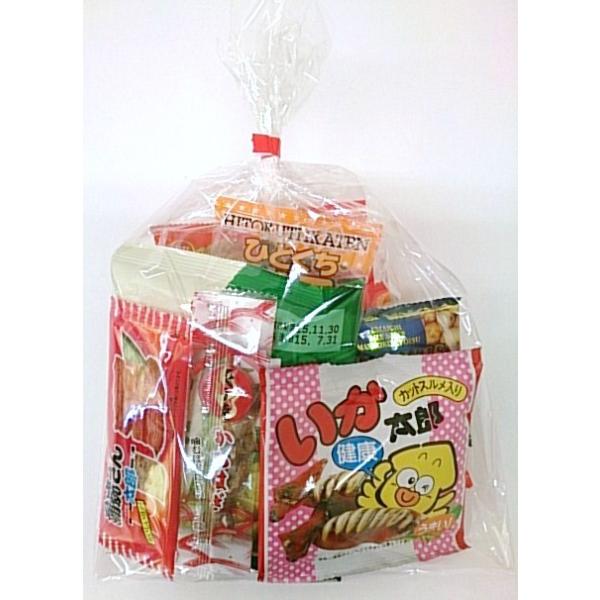 【商品内容】26ｇカルビーさやえんどう、亀田製菓柿の種小袋、ブルボン味ごのみ小袋、ひとくちイカ天、いか太郎、ミックスナッツ、蒲焼さん太郎、炙りかわはぎの計9種類【注意事項】・パッケージのデザイン等、予告なく変更する場合があります。・在庫状況...