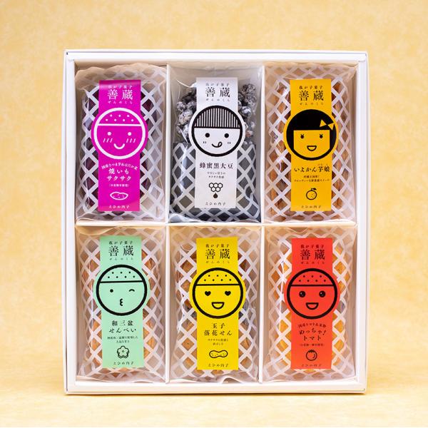 ■身体に優しい味にこだわる方へ「大切な方の健康を願って」「大切な方を笑顔にしたい」そんな心のこもったギフトはいかがですか？昔ながらの素朴な看板商品『玉子落花せん』や地元産の素材を使った珍しい『いよかん芋娘』など【我が子菓子 善蔵】の人気商品...