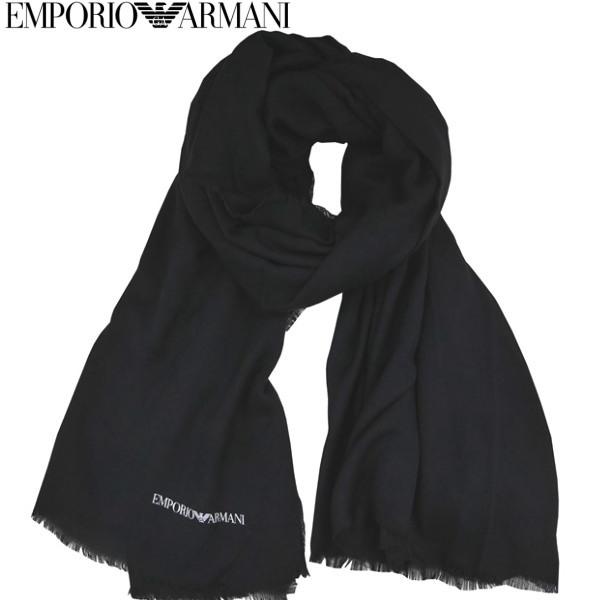 エンポリオ・アルマーニ マフラー スカーフ ブラック系 EMPORIO ARMANI