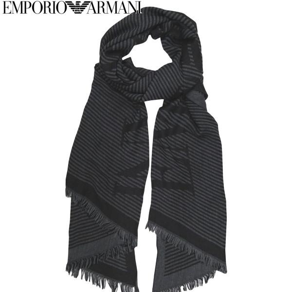エンポリオ・アルマーニ マフラー スカーフ ブラック系 EMPORIO ARMANI 