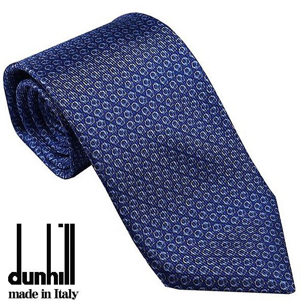 ダンヒル ネクタイ Alfred Dunhill メンズネクタイ ブルー系 イタリー 