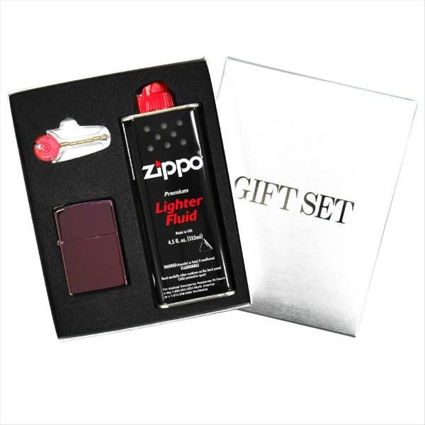 ジッポー ZIPPO ギフトBOXセット オイル・フリント付き レギュラーサイズ チタンコート アビ...