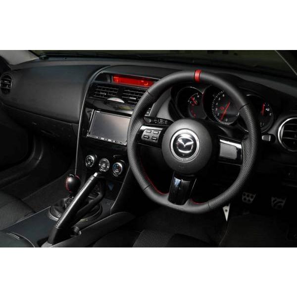 小径　ステアリングホイール 28cm 黒 オートエクゼ スポーツステアリングホイール RX-8/ロードスター SE3P