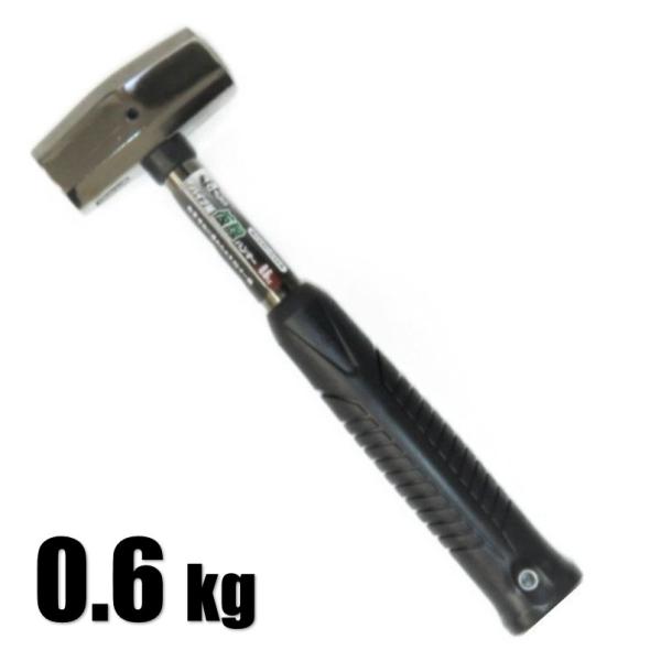 侍BLACK パイプ柄 仮設ハンマー 0.6kg【高儀 石頭ハンマー セットウ】