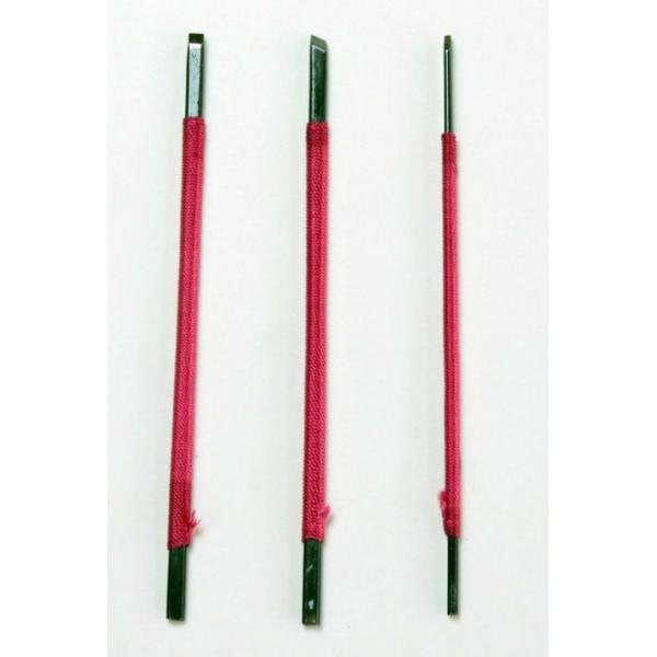 道刃物工業 てん刻刀 糸巻 3本組 平4mm・サラエ1.5mm・印4mm【篆刻 スタンプ はんこ ハンドメイド クラフト 印鑑 手作り】【ネコポス】